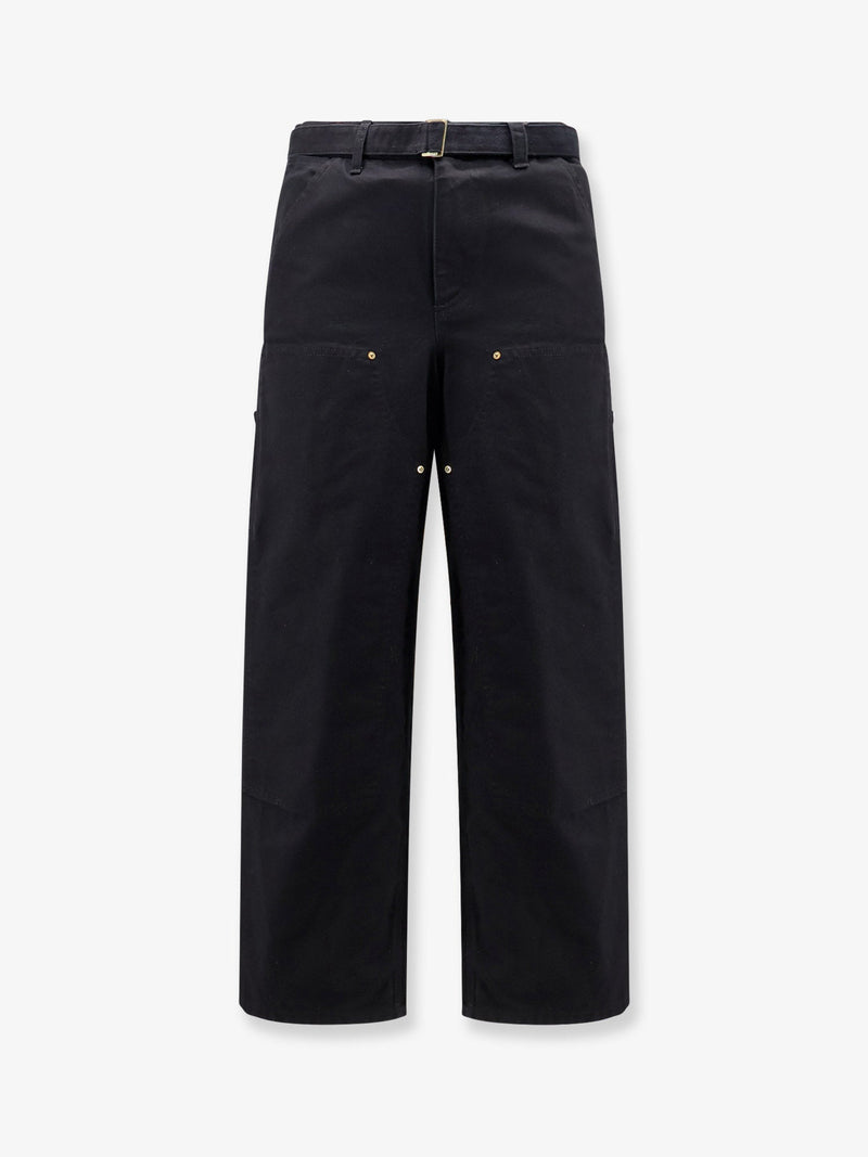 Sacai X Carhartt Wip Sacai X Carhartt Wip Pantalones de algodón "Duck" negros - World Class Fashion