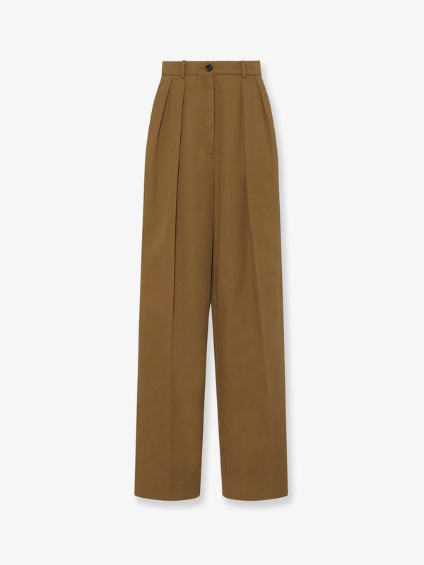 The Row Igor Cotton And Cashmere Trousers