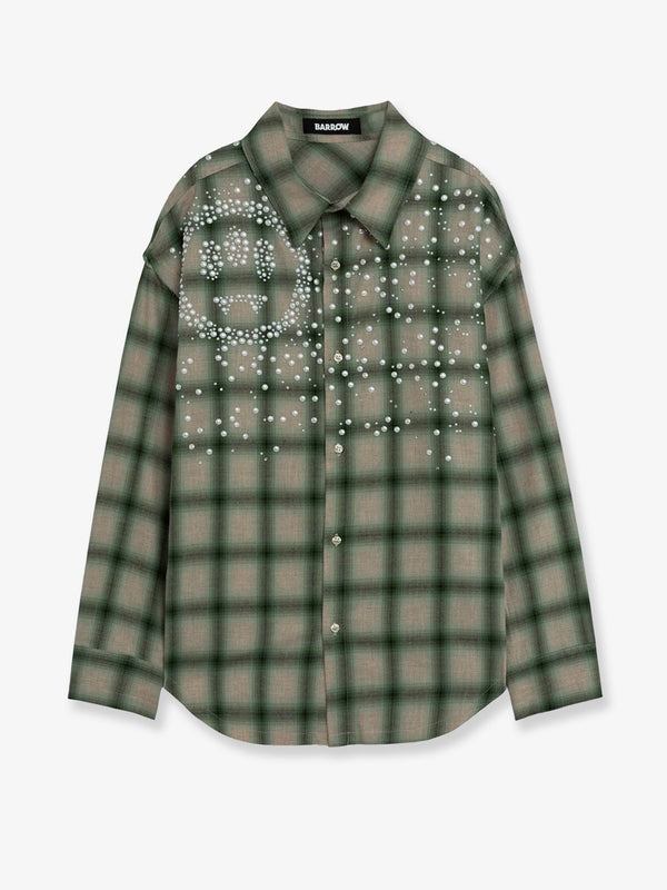 Barrow Shirt With Check Pattern And All-Over Studs