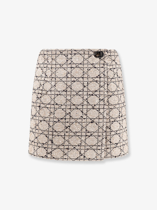 Dior Macrocannage Cotton Blend Tweed Shorts