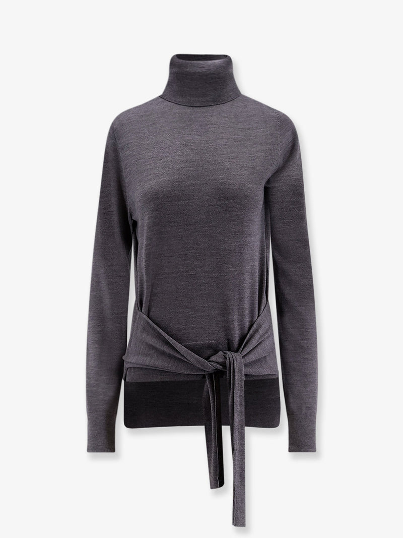 Toteme Toteme Cuello Alto de Lana y Seda Gris Mujer - World Class Fashion