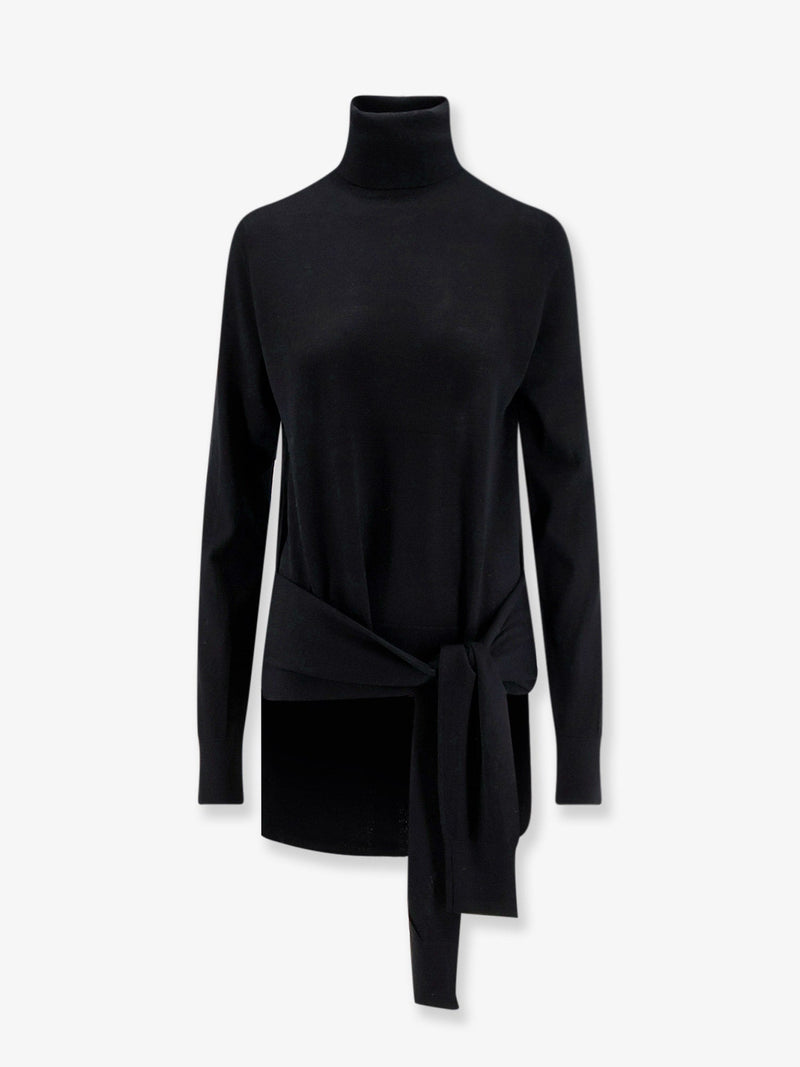 Toteme Toteme Jersey de cuello alto de lana y seda para mujer Negro - World Class Fashion