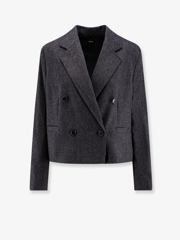 Boss Jafleni Double-Breasted Wool Blend Blazer