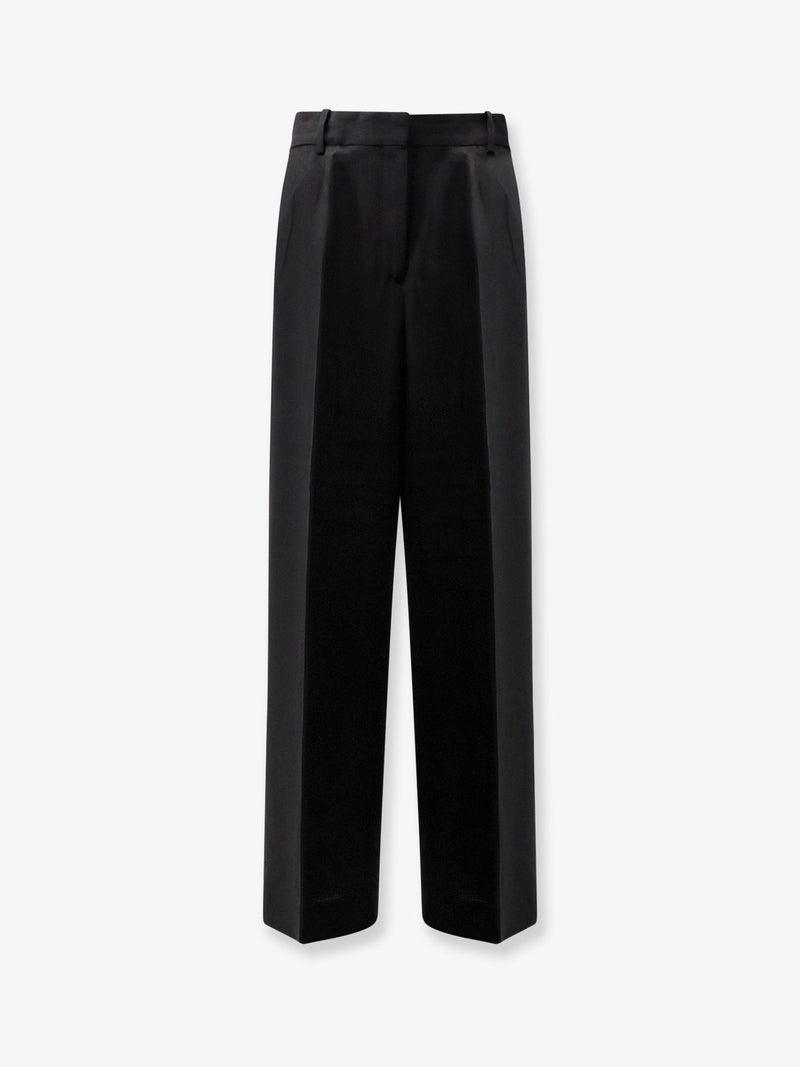 Toteme Toteme Viscose and Wool Trousers Black Women - World Class Fashion