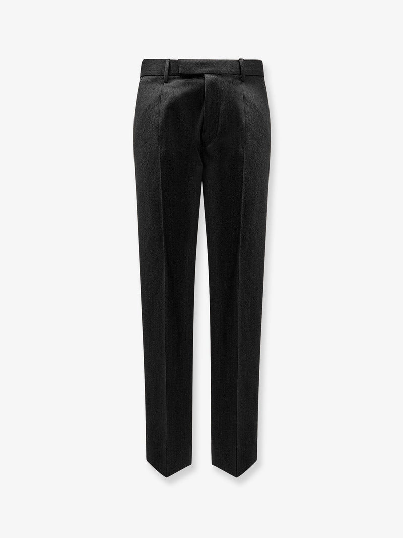 Zegna Zegna Wool Trousers Black Men - World Class Fashion