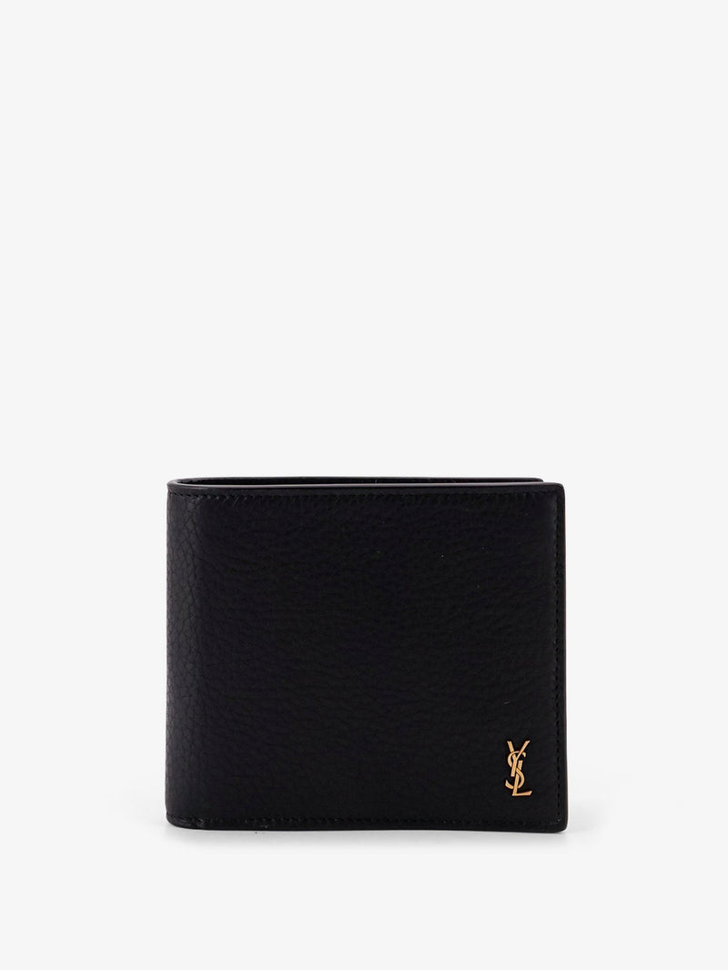 Saint Laurent Saint Laurent East/West Tiny Leather Wallet Black - World Class Fashion