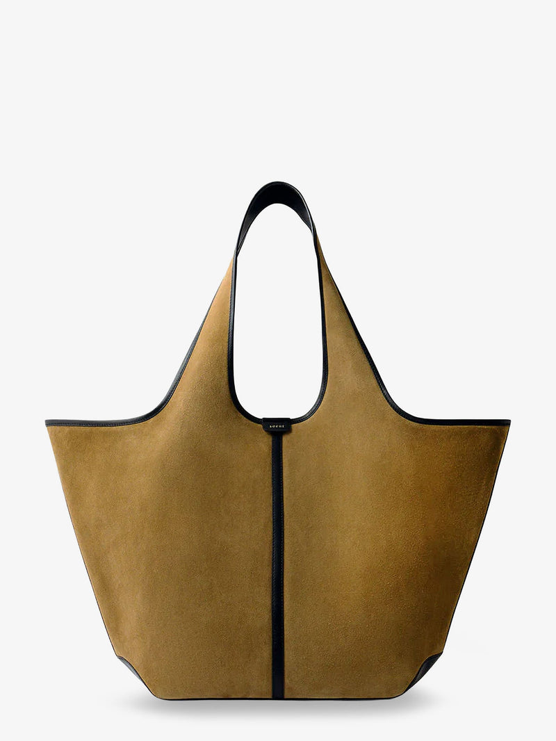 Soeur Bolso de Hombro Soeur Douce de Ante y Piel Marrón - World Class Fashion