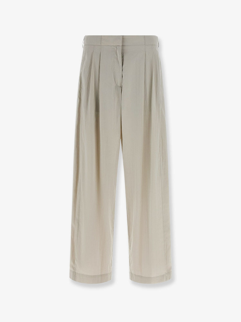 The Row Pantalones Iven de seda y nailon The Row grises - World Class Fashion