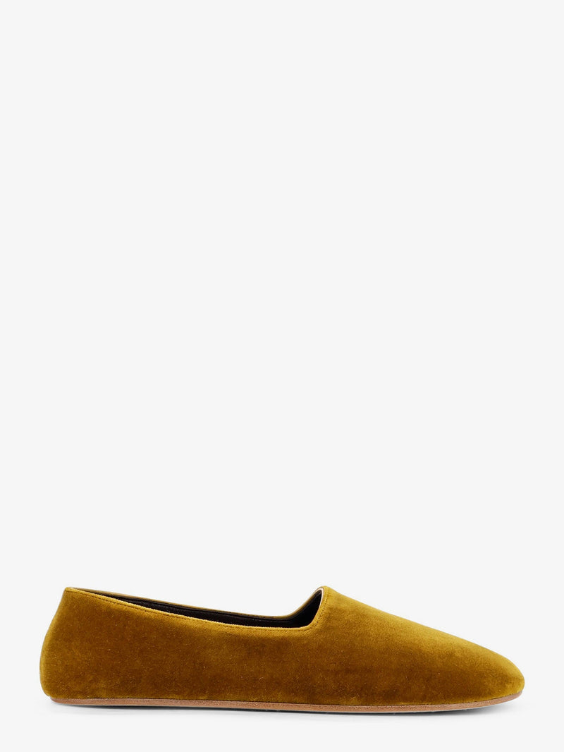 The Row The Row Ponti Velvet Loafers Brown - World Class Fashion