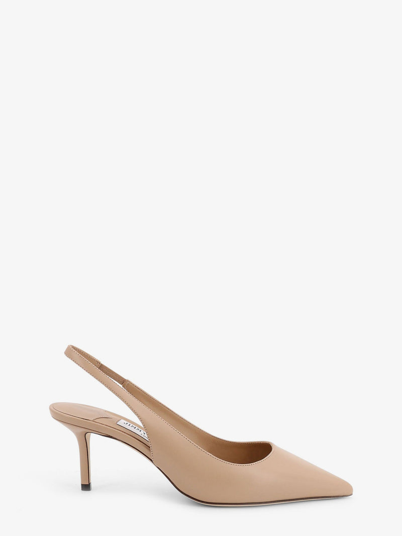 Jimmy Choo Zapatos de tacón Jimmy Choo Love 95 de piel con tira trasera en color beige - World Class Fashion