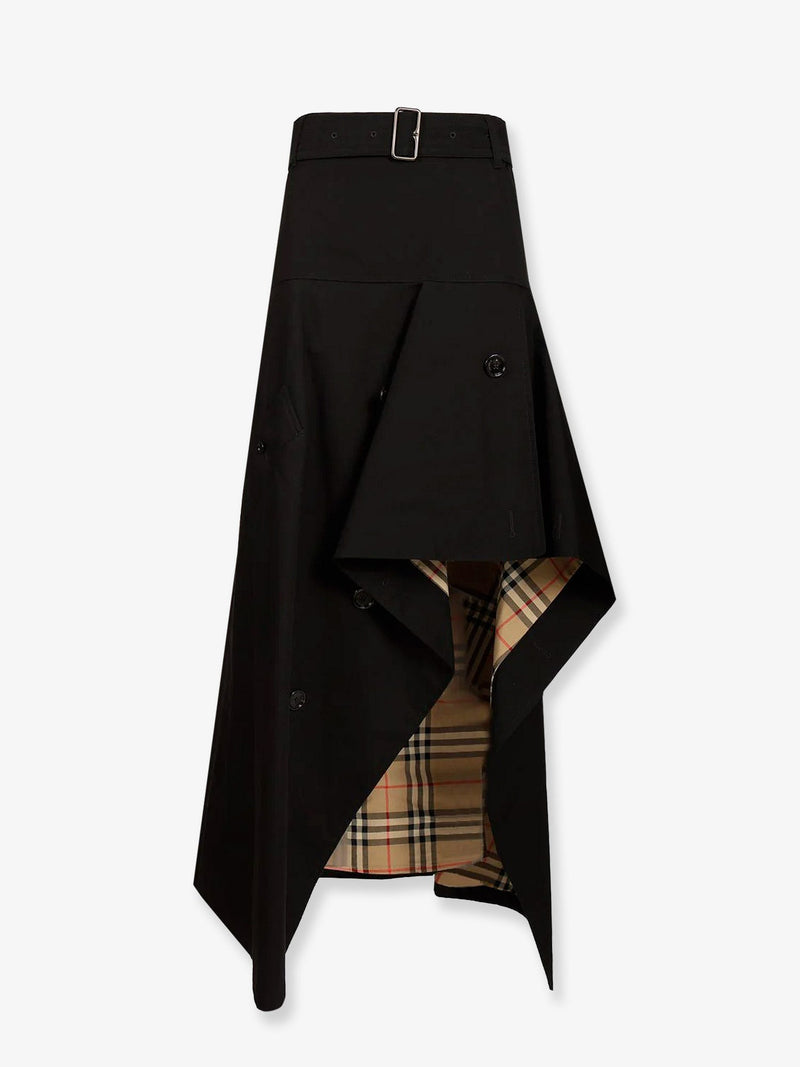 Burberry Burberry Heather Asymmetrical Trench Skirt Black - World Class Fashion