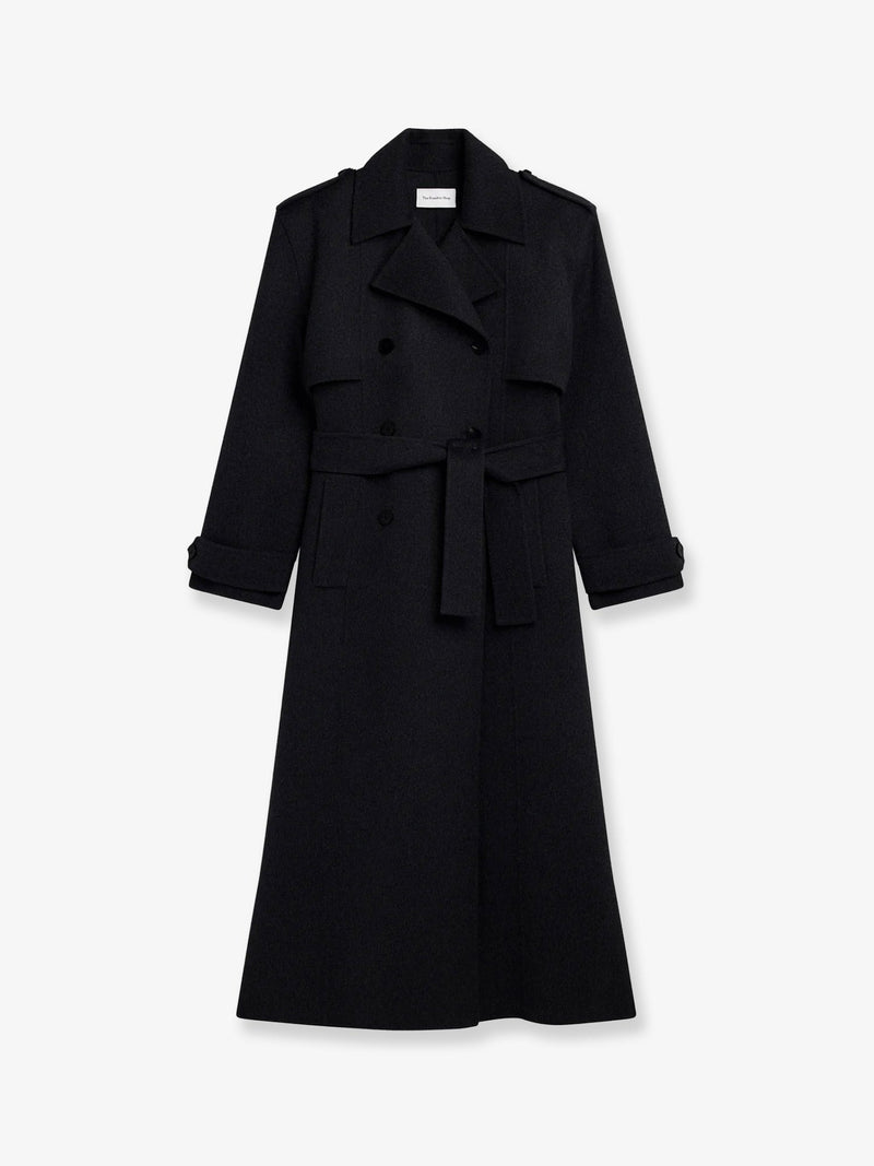 The Frankie Shop The Frankie Shop Nikola Wool Cashmere Blend Coat Black - World Class Fashion
