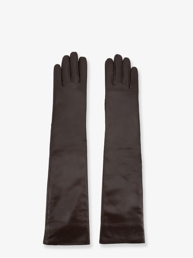 The Frankie Shop The Frankie Shop Veneto Leather Gloves Brown - World Class Fashion