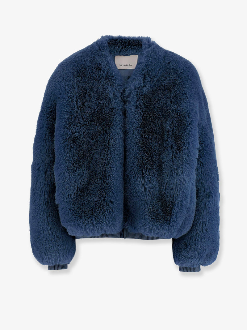 The Frankie Shop The Frankie Shop Senna Faux Fur Jacket Navy - World Class Fashion