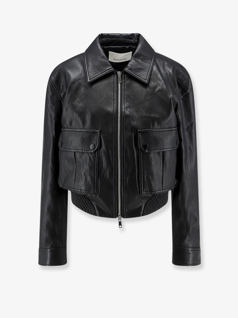 The Frankie Shop The Frankie Shop Faux Leather Jacket Black Women - World Class Fashion