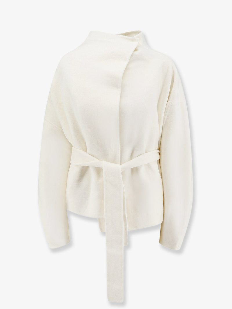 The Frankie Shop The Frankie Shop Onelle Wool Blend Short Coat White - World Class Fashion