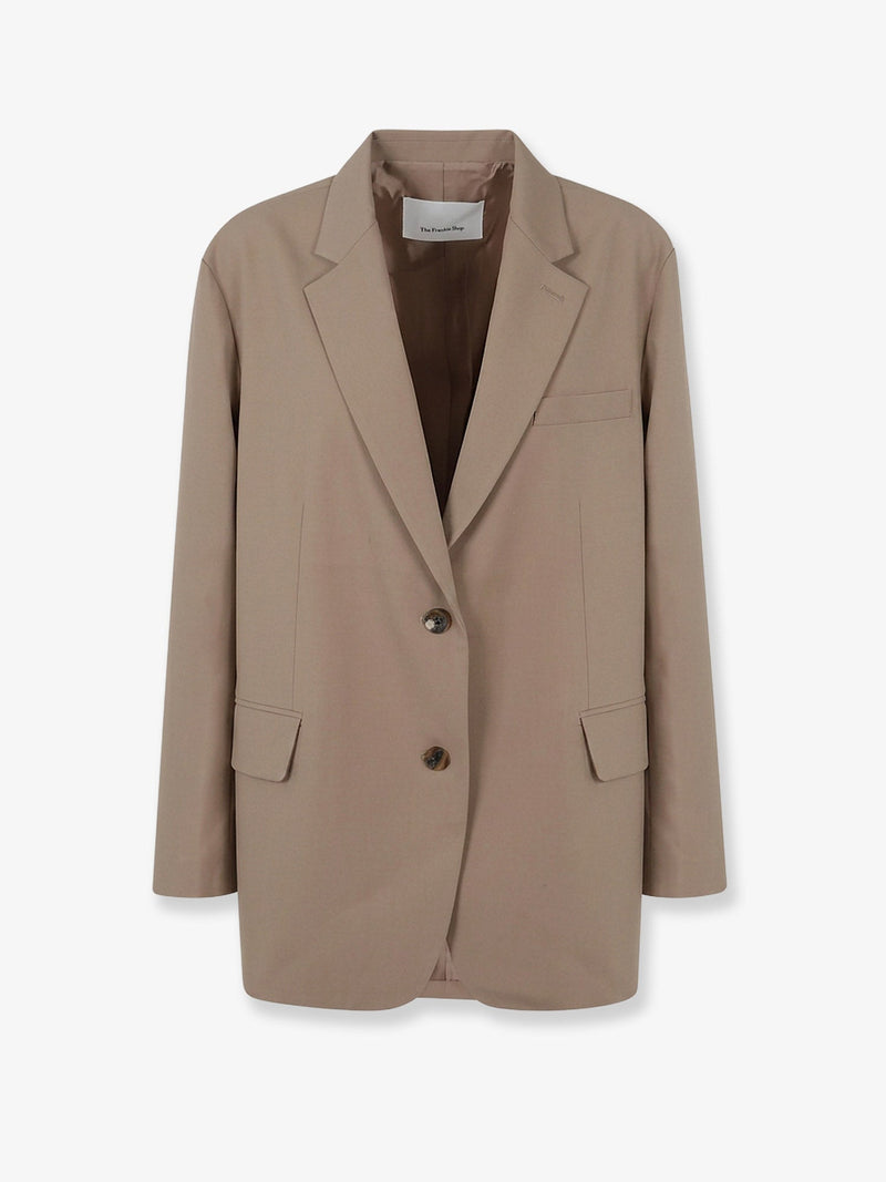 The Frankie Shop The Frankie Shop Bea Oversized Blazer Beige - World Class Fashion