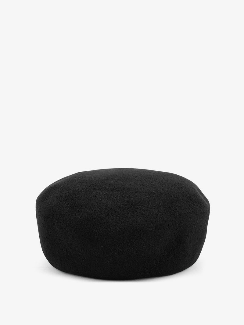The Frankie Shop The Frankie Shop Noxley Pillbox Wool Beret Black - World Class Fashion