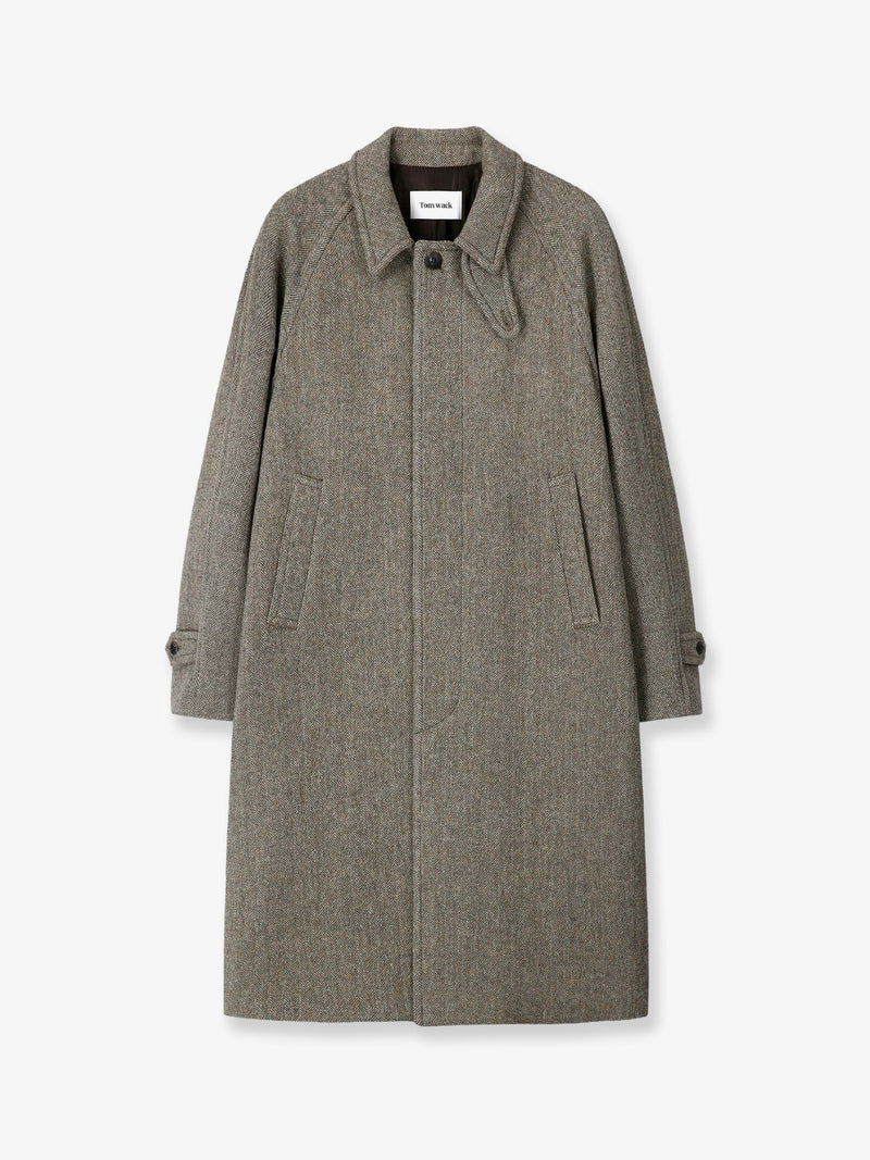 Tonywack Tonywack Single-Breasted Wool Coat Brown Men - World Class Fashion