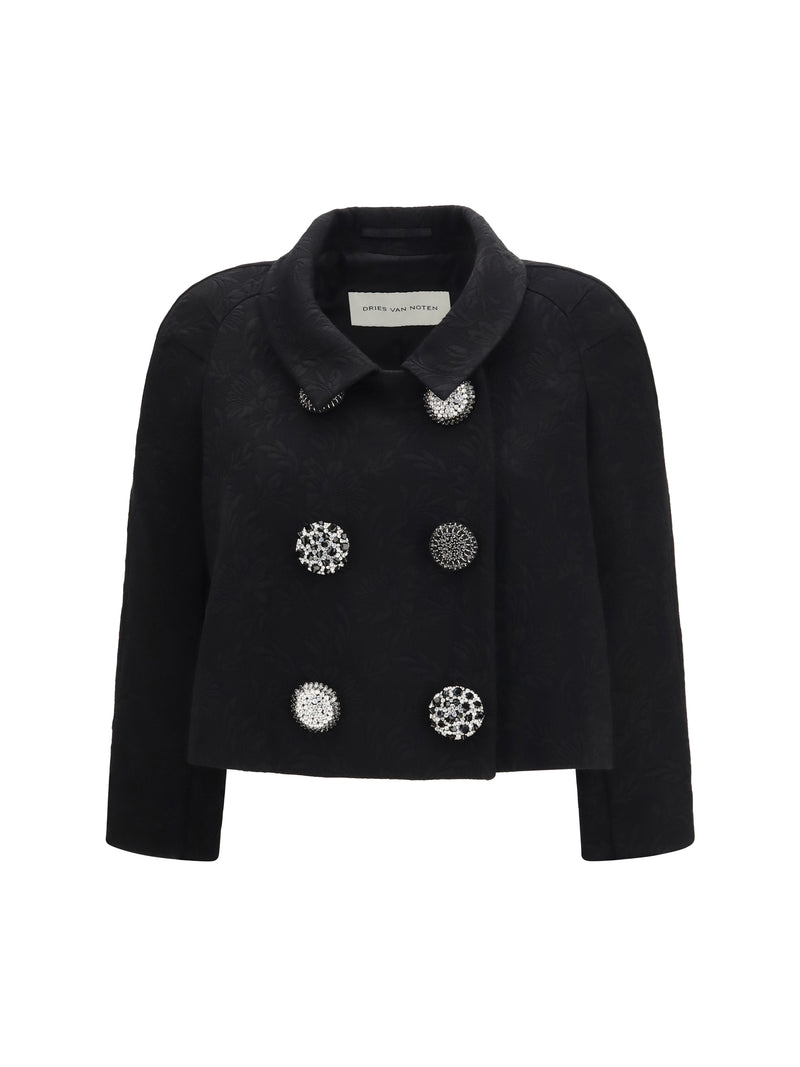 Dries Van Noten Dries Van Noten Cropped Jacket Black Women - World Class Fashion