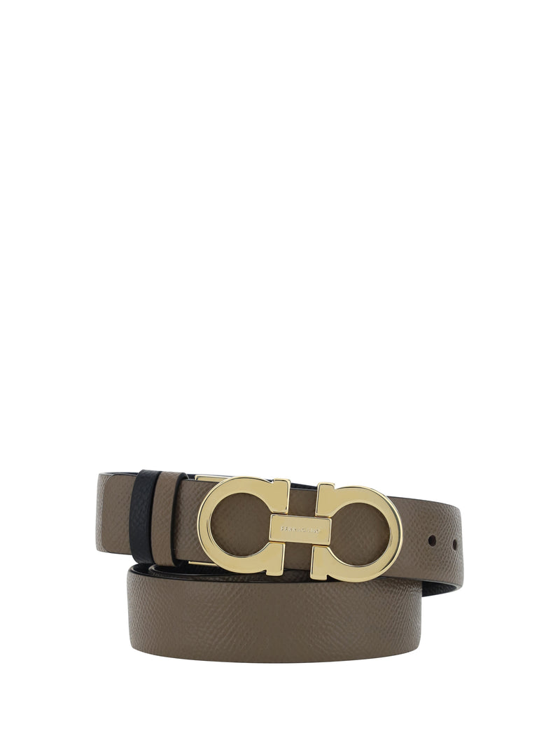 Ferragamo Ferragamo Reversible Leather Belt Oak/Fawn/Caraway Seed - World Class Fashion