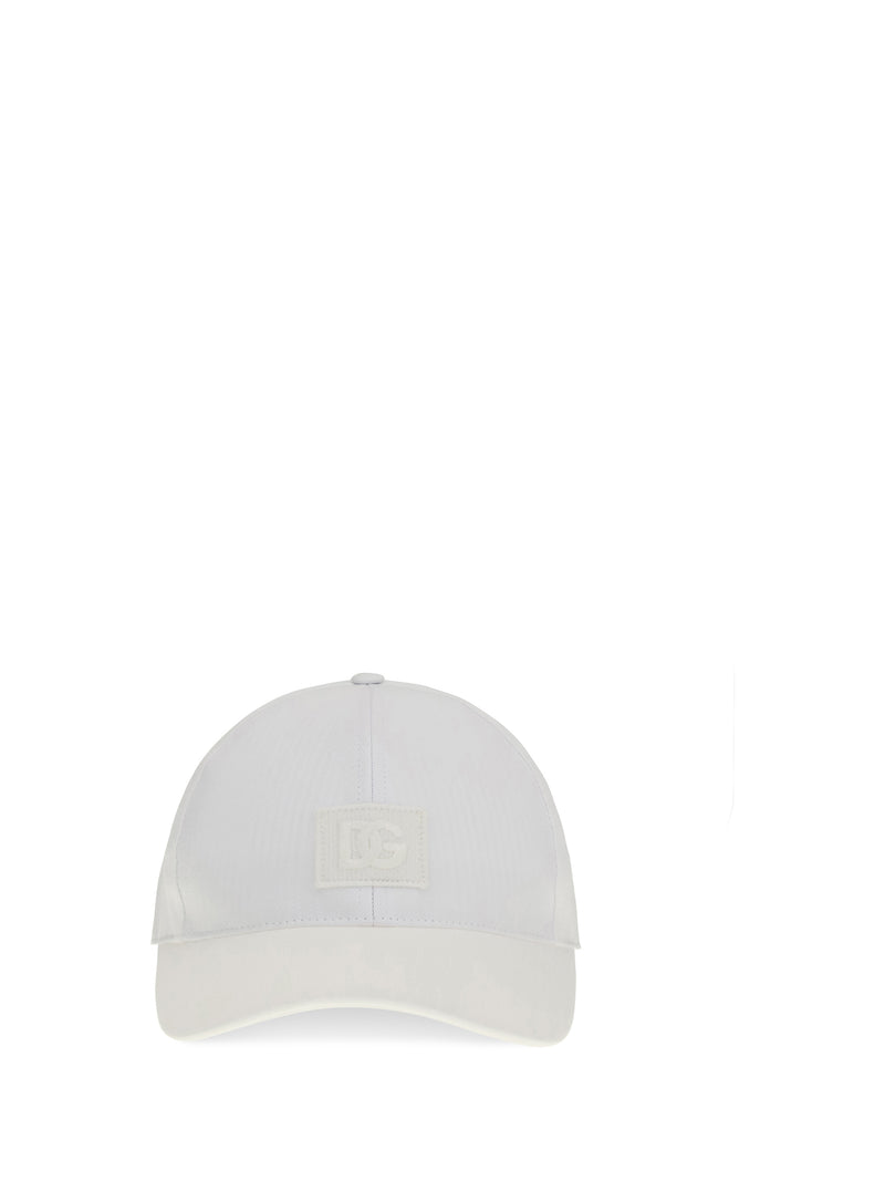 Dolce & Gabbana Dolce & Gabbana Cotton Baseball Cap Bianco Ottico - World Class Fashion