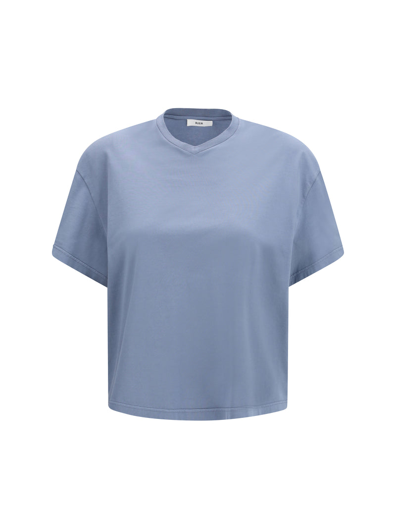 Rier Rier Cotton V-neck T-shirt - World Class Fashion