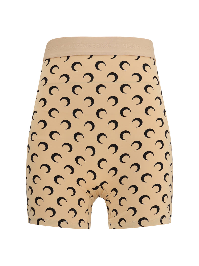 Marine Serre Marine Serre Technical Stretch Fabric Shorts Tan - World Class Fashion