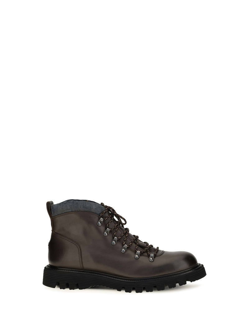 Fratelli Rossetti Fratelli Rossetti Leather Lace-up Boots Dark Brown - World Class Fashion