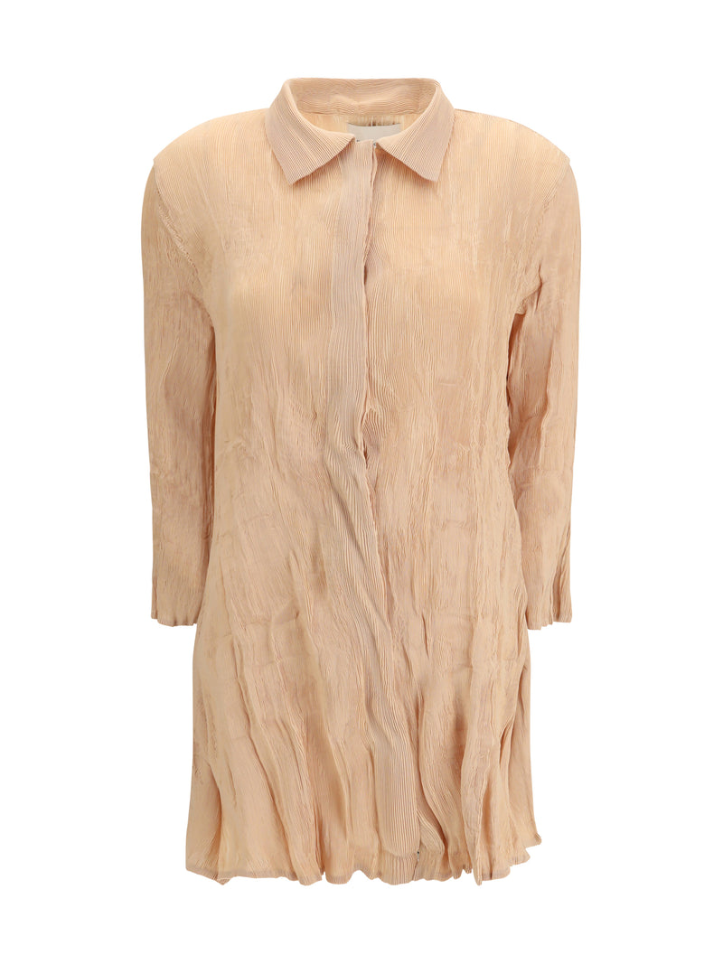 Gongdid Design Vestido Camisero Ondulado Gongdid Design Melocotón - World Class Fashion