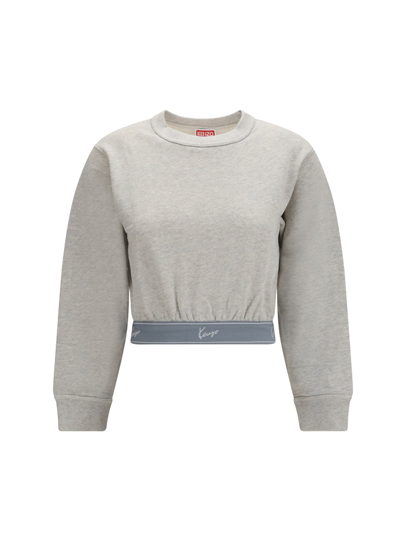 Kenzo Kenzo Cropped Sweatshirt Pale Grey Women - World Class Fashion