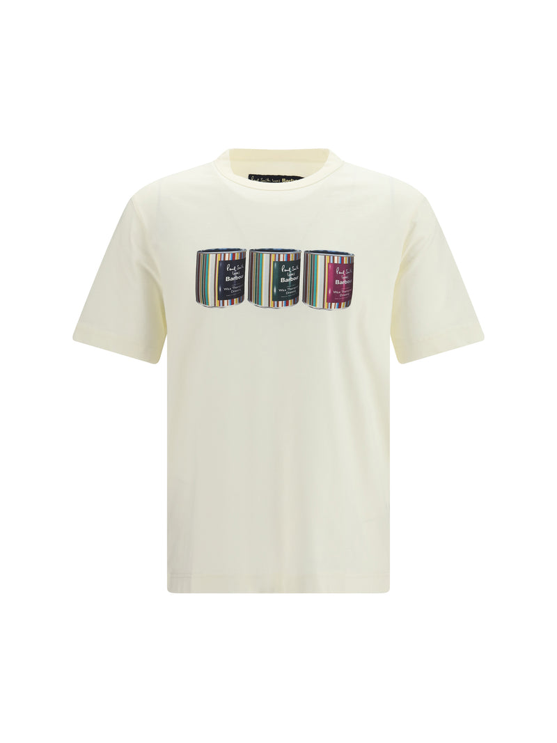 Barbour Barbour Tinned Barbour X Paul Smith T-shirt Whisper White - World Class Fashion