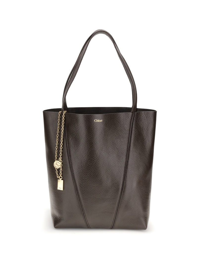 Chloe Chloé Spin Shoulder Bag Kohl Brown - World Class Fashion