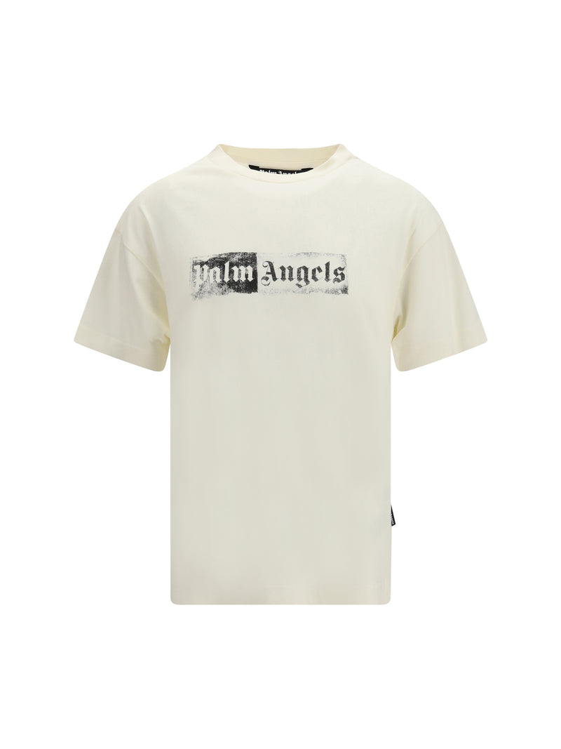 Palm Angels Palm Angels Stamp T-shirt Off White Black Men - World Class Fashion