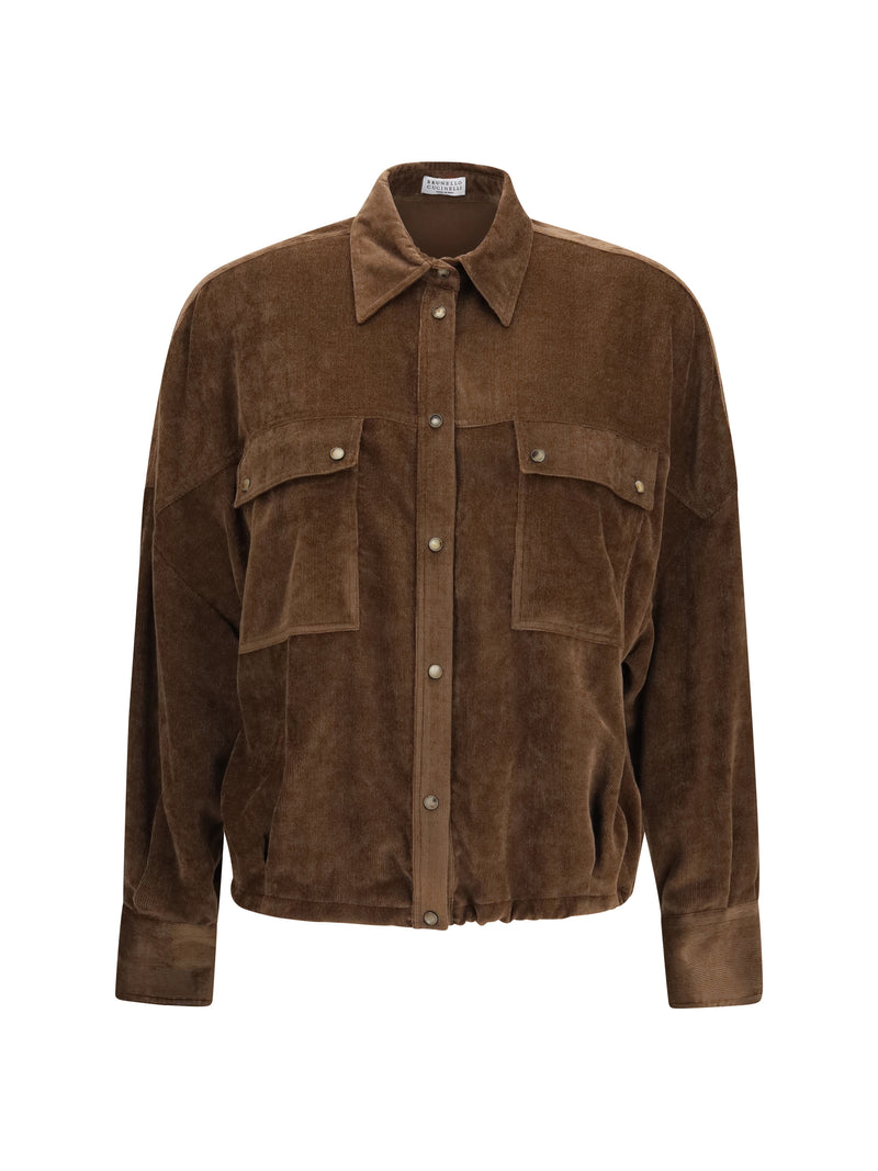 Brunello Cucinelli Brunello Cucinelli Corduroy Shirt Sigaro Women - World Class Fashion