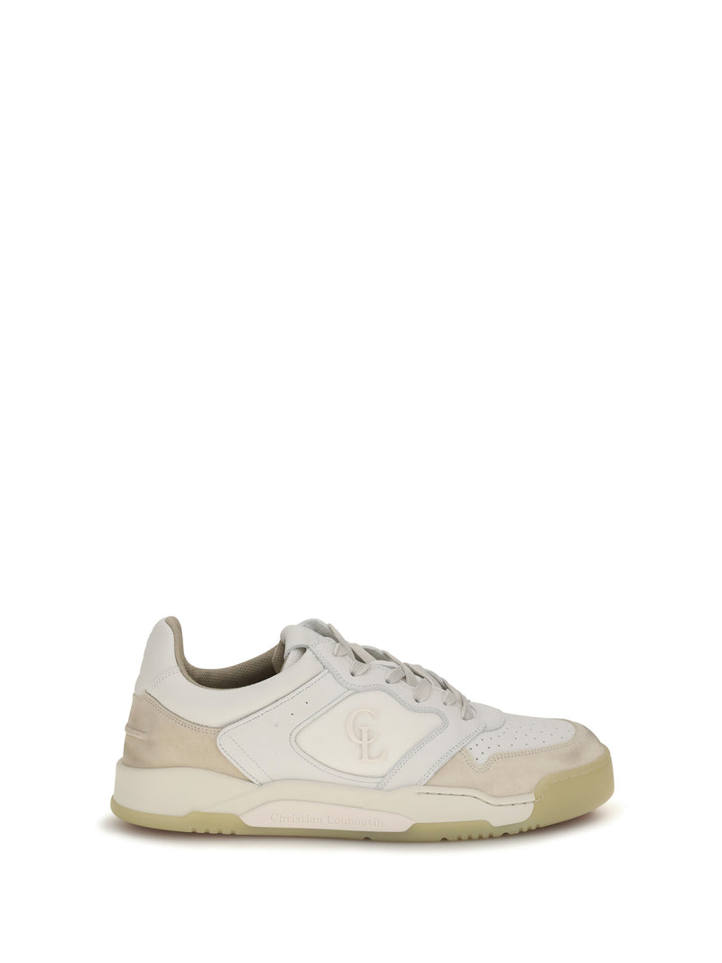 Christian Louboutin Christian Louboutin Bsktball 1 Retro Sneakers Egg Shell - World Class Fashion