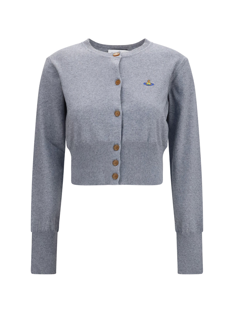 Vivienne Westwood Vivienne Westwood Bea Crop Cardigan Dark Grey Melange - World Class Fashion