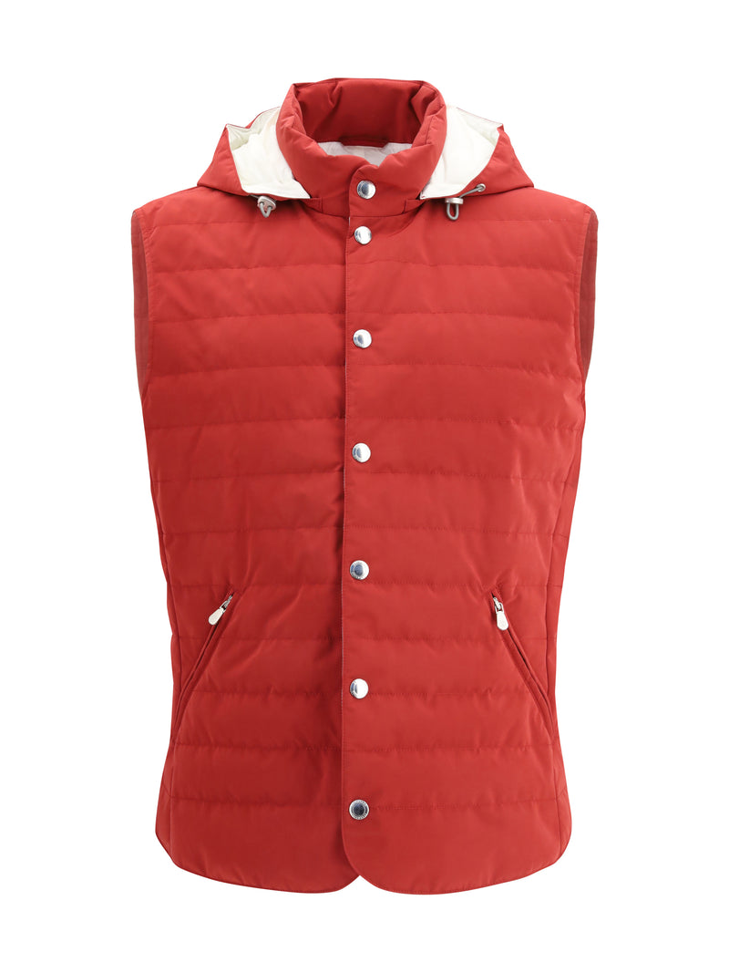 Brunello Cucinelli Brunello Cucinelli Sporty Down Jacket Cherry/Panama - World Class Fashion