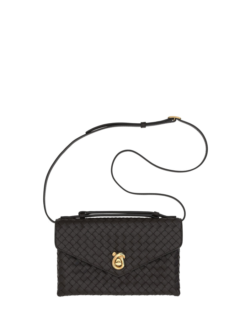 Bottega Veneta Bottega Veneta Knot Lock Shoulder Bag Fondant-M Brass - World Class Fashion