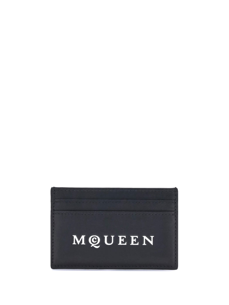 Alexander McQueen Alexander McQueen Logoed Card Holder Black/Bone - World Class Fashion