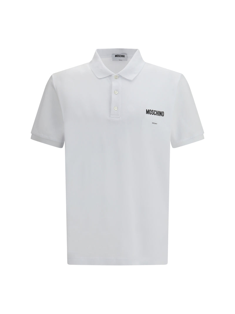 Moschino Moschino Cotton Polo Shirt Fantasia Bianco - World Class Fashion