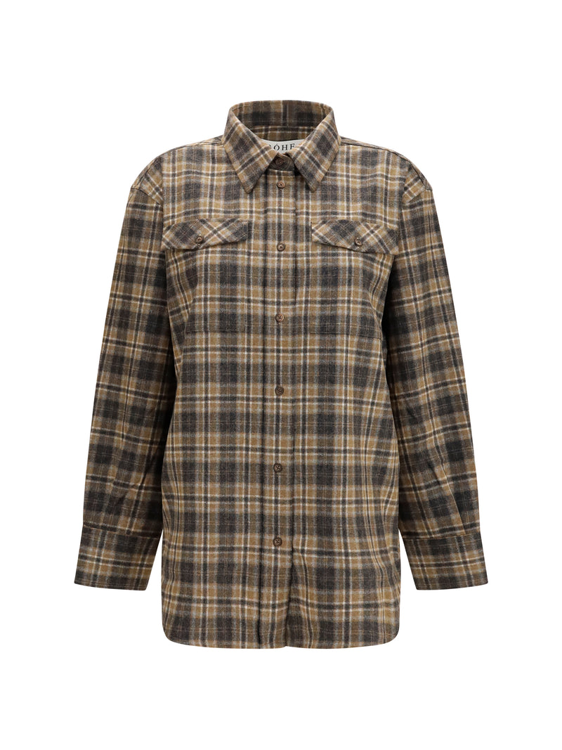 Rohe Rohe Check Western Shirt Olive Check - World Class Fashion