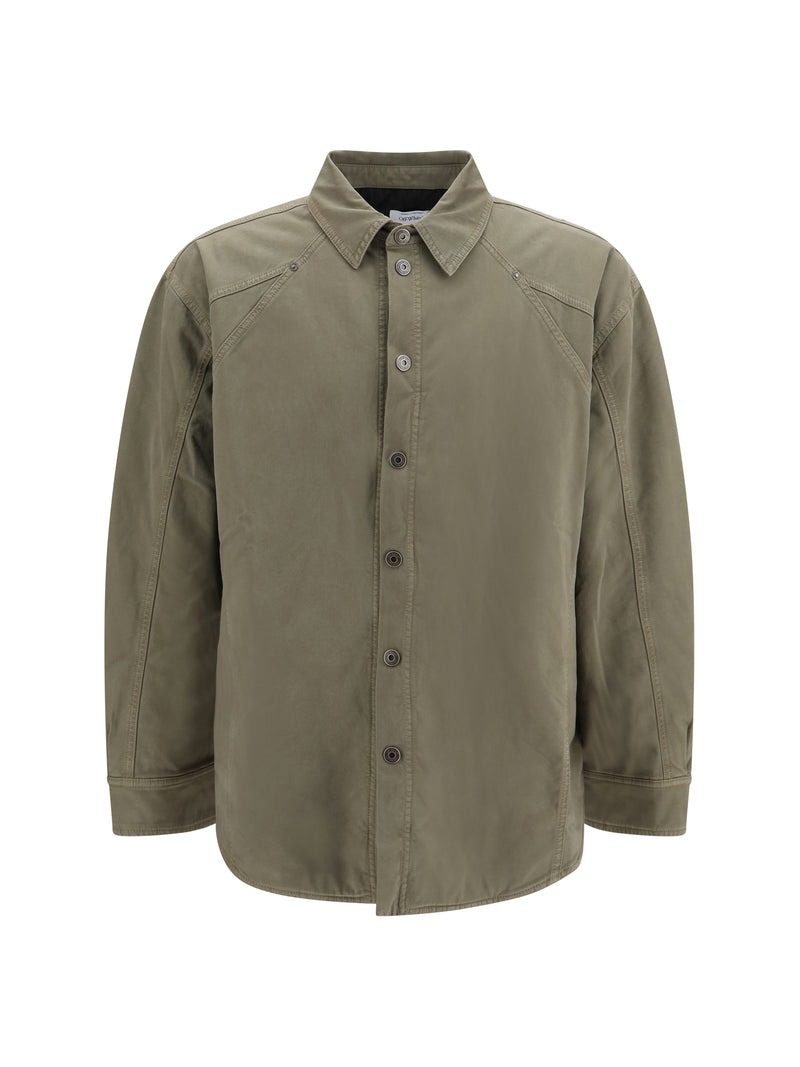 Off-white Off-white Racing Staff Cotton Jacket Dusty Olive - World Class Fashion