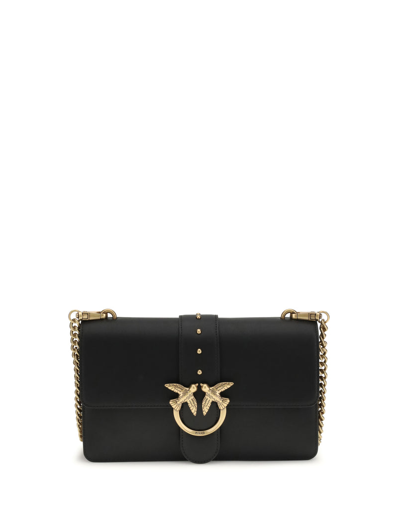 Pinko Pinko One Simply Love Bag Nero-Antique Gold - World Class Fashion