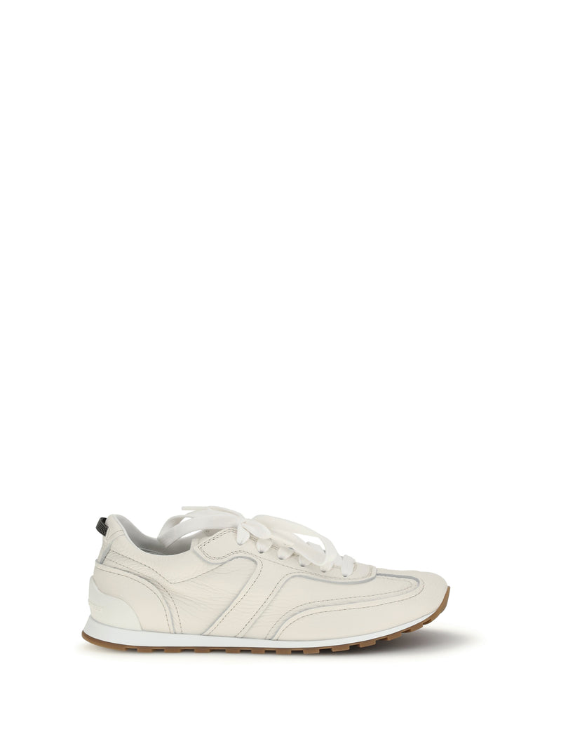 Brunello Cucinelli Brunello Cucinelli Leather Sneakers Butter Women - World Class Fashion
