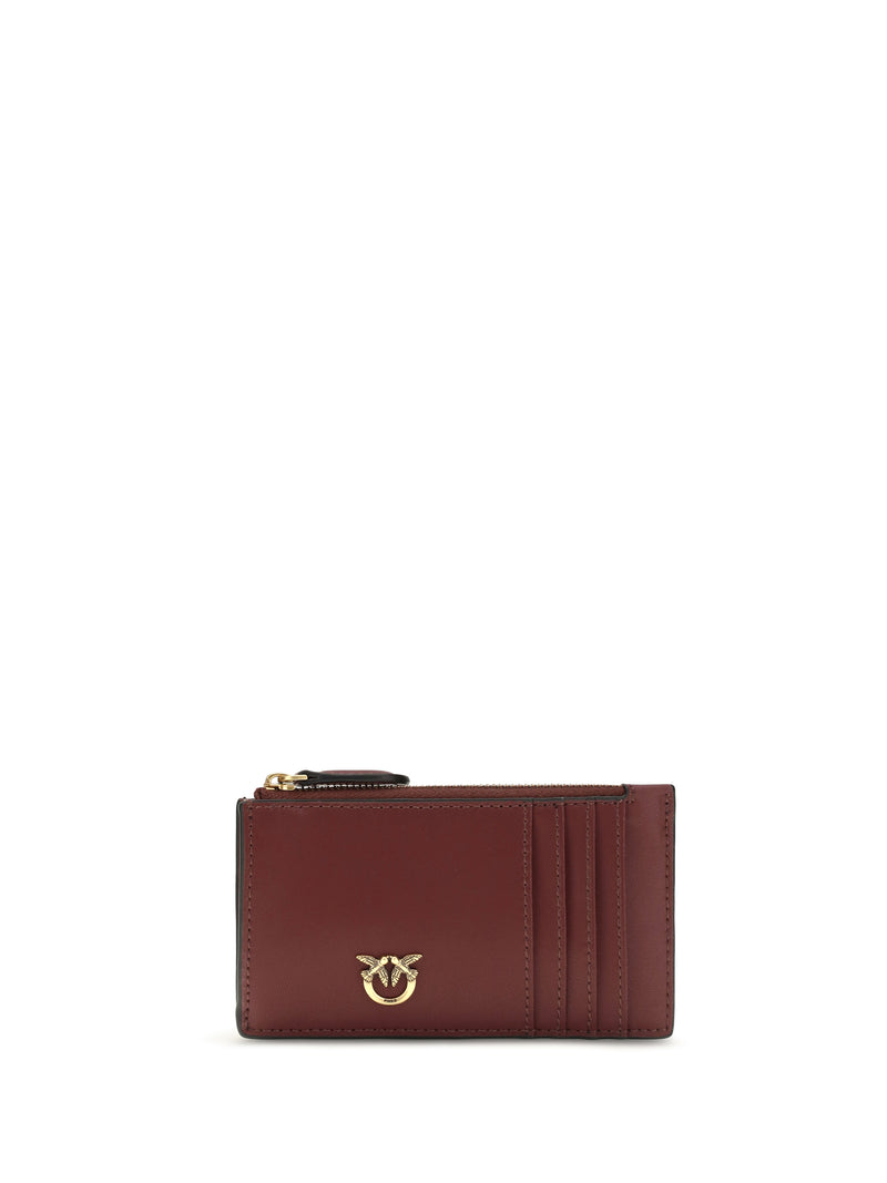 Pinko Pinko Airone Leather Cardholder Ribes Intenso - World Class Fashion