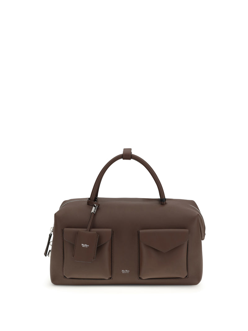 Max Mara Max Mara Holdall Cargo Leather Handbag Marrone - World Class Fashion