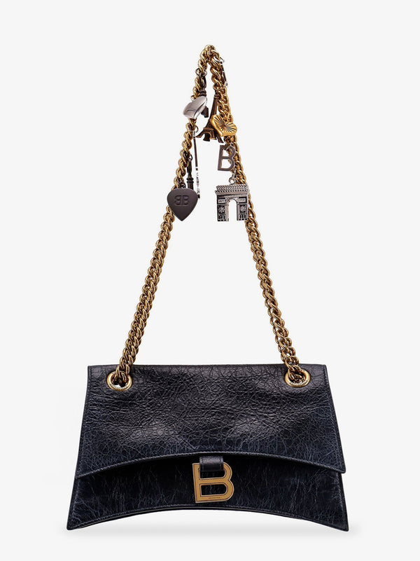 Balenciaga Leather Shoulder Bag With Dirty Effect And Iconic Metal Logo