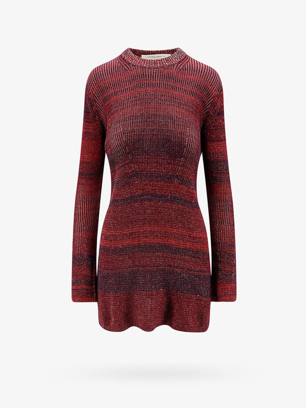 Golden Goose Deluxe Brand Knitted Multicolor Mini Dress With Stars Detail