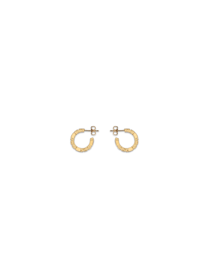 Versace Versace Greca Motif Earrings Versace Gold - World Class Fashion
